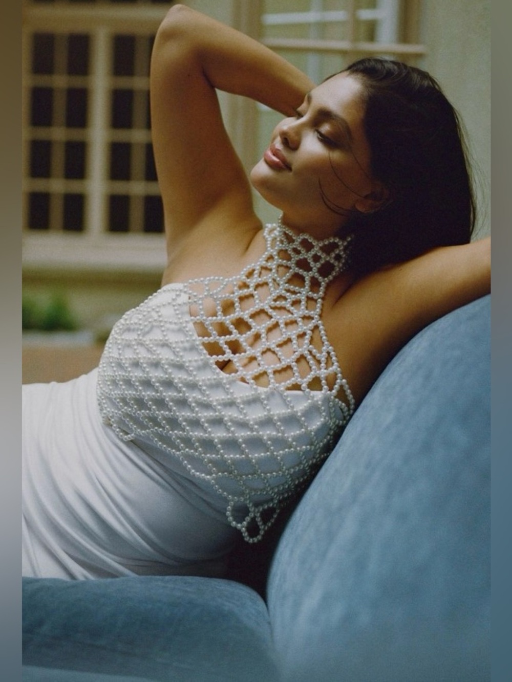 Anthropologie Pearl Chain Cami